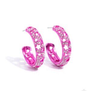 Paparazzi Earring ~ Stellar Significance - Pink